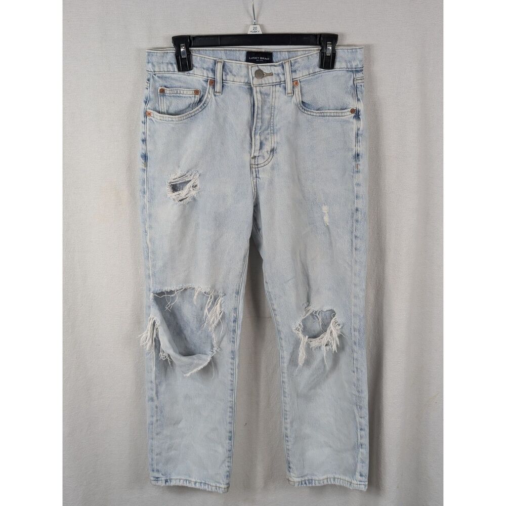Lucky Brand 90's Loose High Rise Crop Acid Wash Jeans Women's Size 6/28